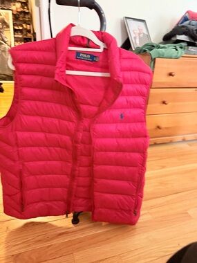 Polo by Ralph Lauren lightweight red puffer vest. Its red not pink!